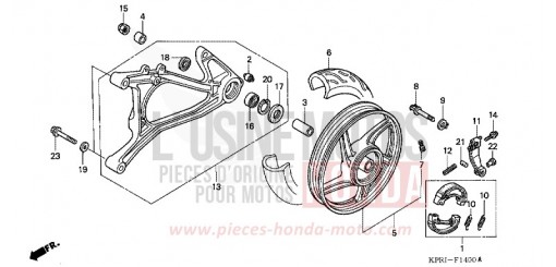 REAR WHEEL/SWINGARM SH1501 de 2001